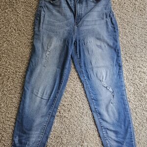 KanCan High Rise Frayed Hem Ankle Skinny Jeans KC9120M Medium Wash‎ Size 13/30